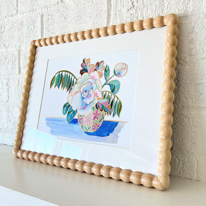 "Sitting Pretty" | hand-embellished art print
