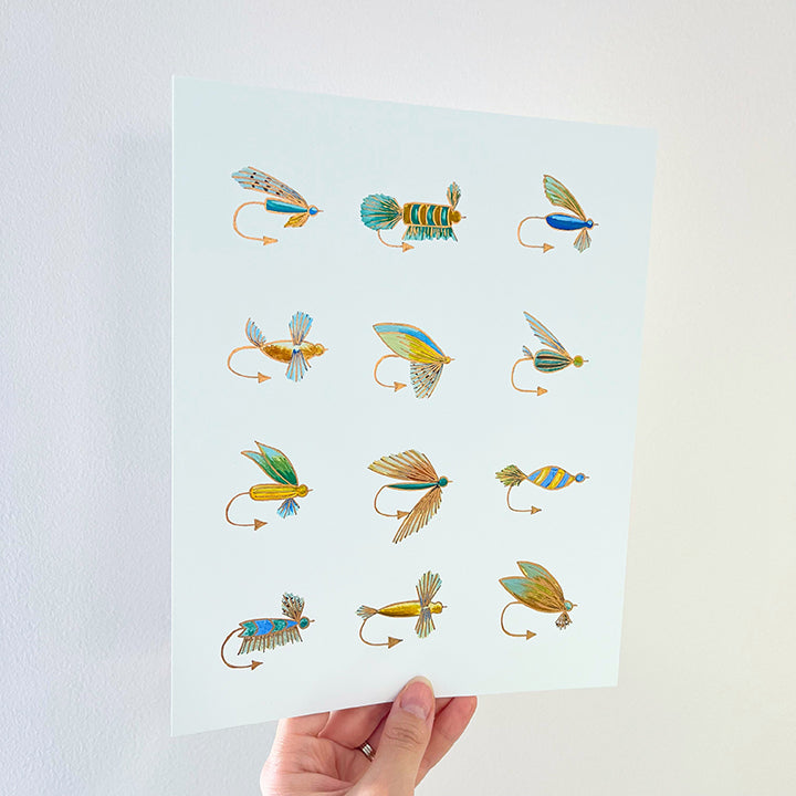 "Bait Bunch" | hand-embellished art print