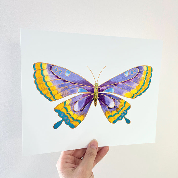 "Violet" | hand-embellished art print