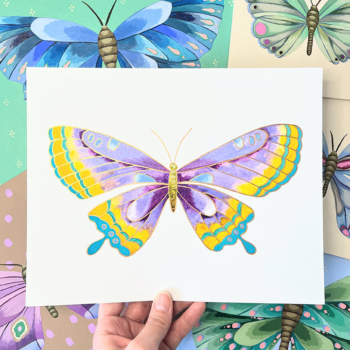 "Violet" | hand-embellished art print