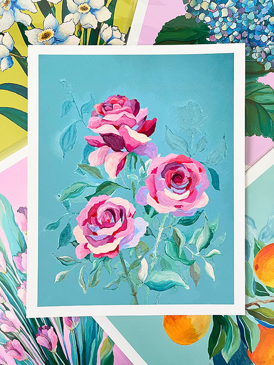 "Rose Stroll" | art print