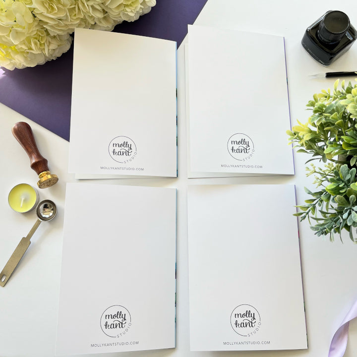 "Petals on Paper" Greeting Cards | Mixed Set of 4