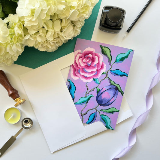 "Waiting on a Garden Bench" Greeting Cards | Set of 4