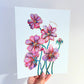 Birth Flower Hand-Embellished Print | October Cosmos
