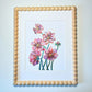 Birth Flower Hand-Embellished Print | October Cosmos