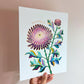 Birth Flower Hand-Embellished Print | November Chrysanthemum