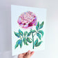 Birth Flower Hand-Embellished Print | November Peony