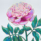 Birth Flower Hand-Embellished Print | November Peony
