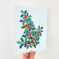 Birth Flower Hand-Embellished Print | December Holly