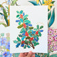 Birth Flower Hand-Embellished Print | December Holly