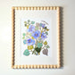 Birth Flower Hand-Embellished Print | February Violets
