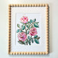 Birth Flower Hand-Embellished Print | June Roses