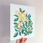 Birth Flower Hand-Embellished Print | June Honeysuckle