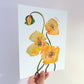 Birth Flower Hand-Embellished Print | August Poppy