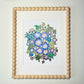 Birth Flower Hand-Embellished Print | September Morning Glory