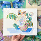 "Sitting Pretty" | hand-embellished art print