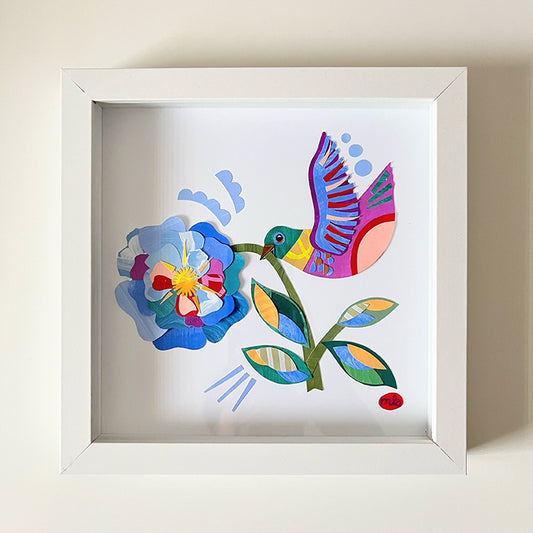 "Featherlight" | original framed collage