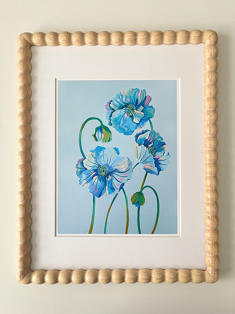 "Indigo Poppies" | art print