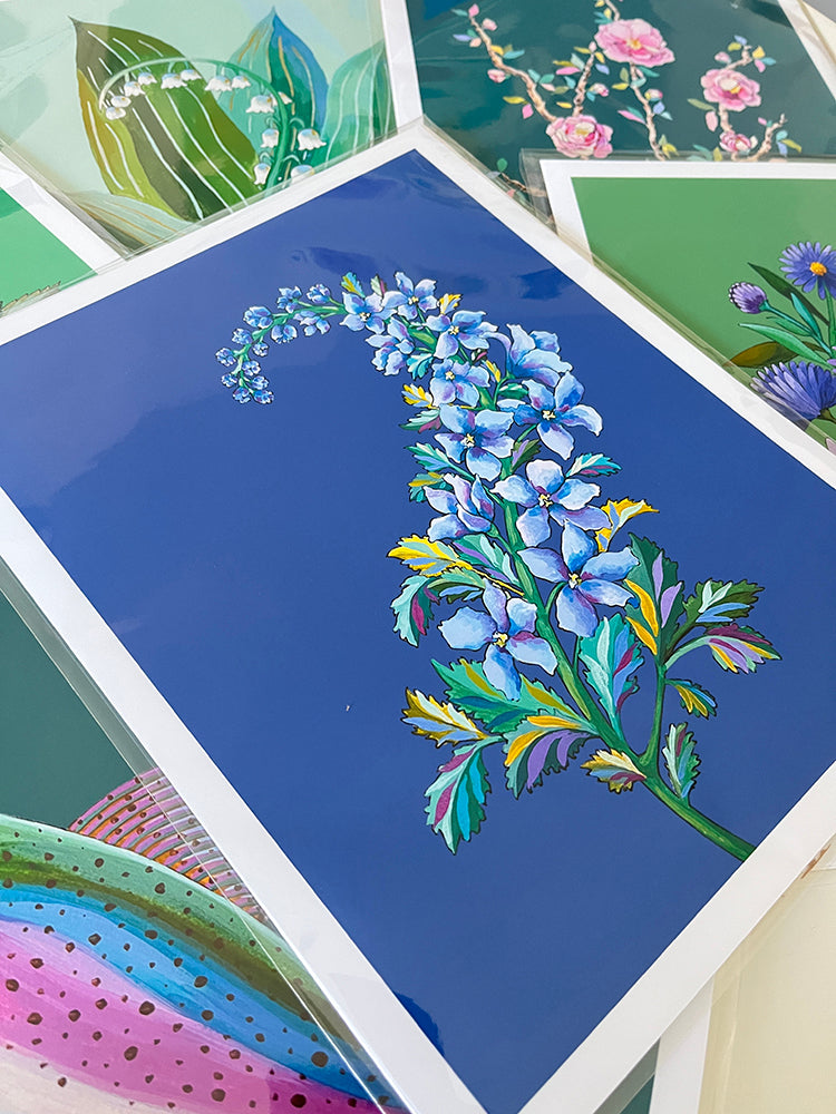 "Larkspur" | art print