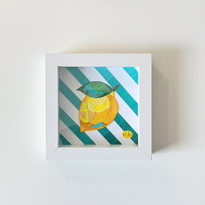 "Lemon Drop" | mini original framed collage