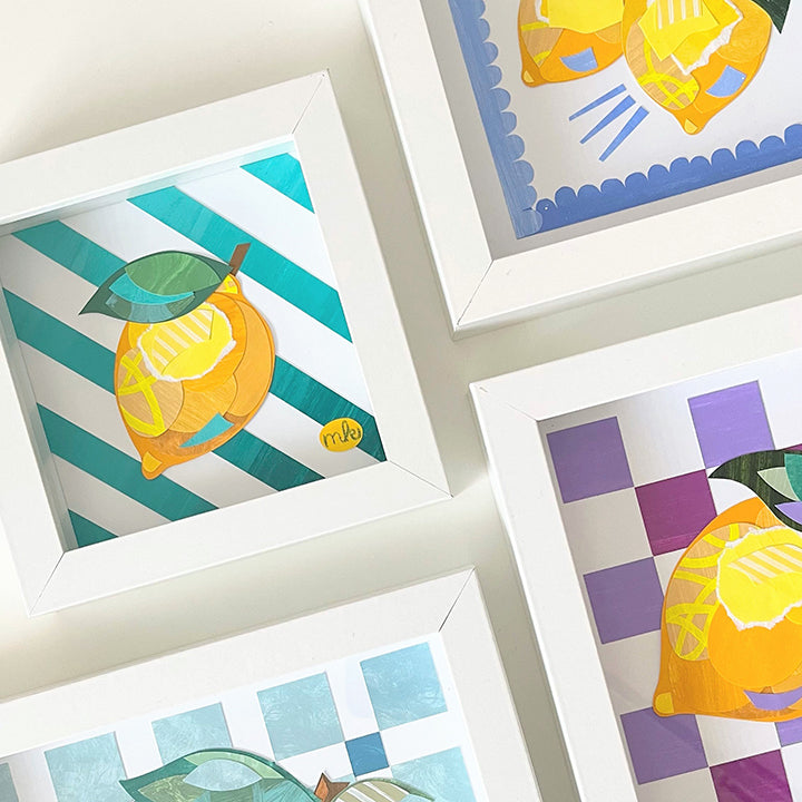 "Lemon Drop" | mini original framed collage