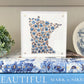 Minnesota acrylic block framed print | "Swedish Blue"