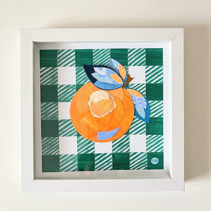 "Orange You Glad" | original framed collage