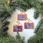 Pink & Blue Hand-Painted Dala Horse Ornament