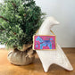 Pink & Blue Hand-Painted Dala Horse Ornament