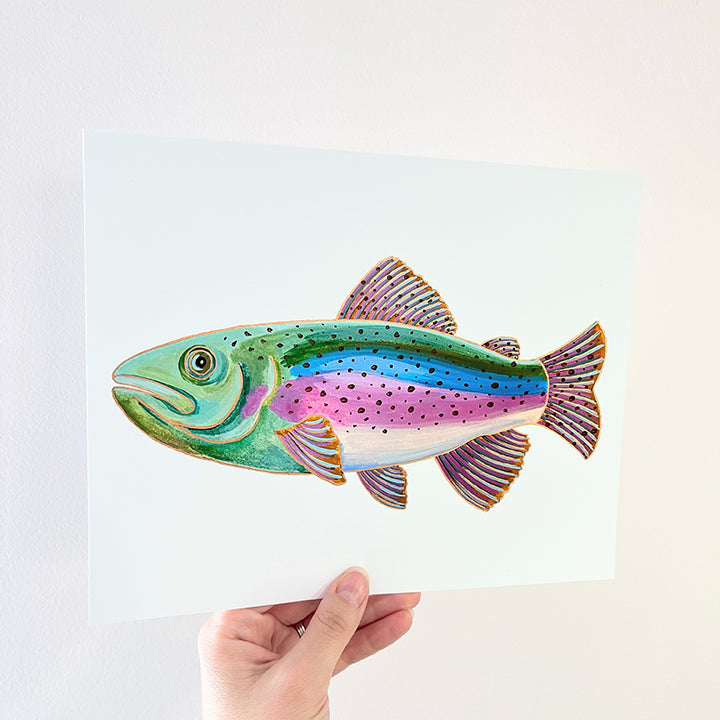 "Huey" | hand-embellished art print