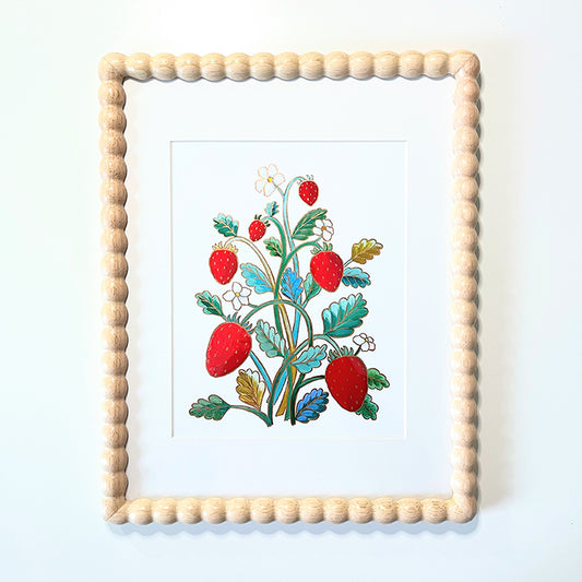 "Berry Ripe" | hand-embellished art print