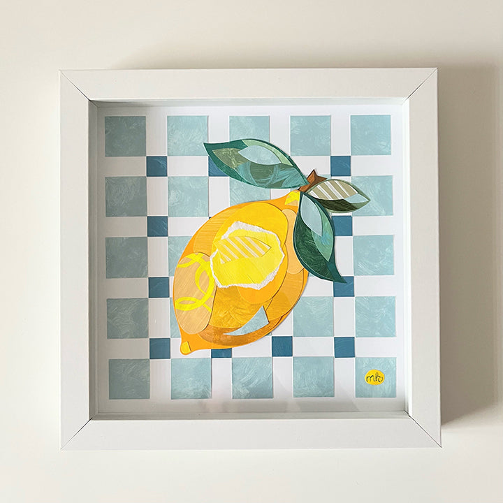 "Sunshine Squeeze" | original framed collage