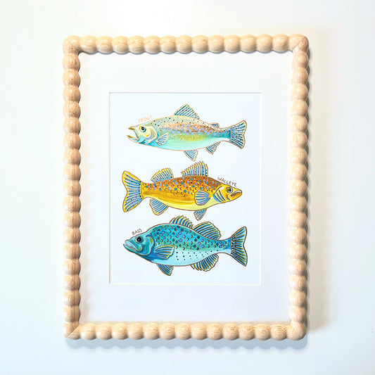 "Gill Gang" | hand-embellished art print