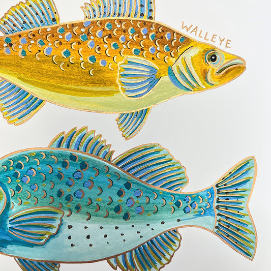 "Gill Gang" | hand-embellished art print