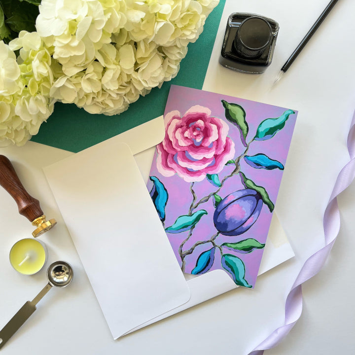 "Waiting on a Garden Bench" Greeting Cards | Set of 4