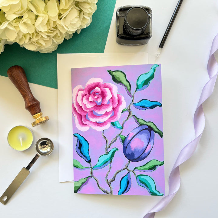 "Waiting on a Garden Bench" Greeting Cards | Set of 4